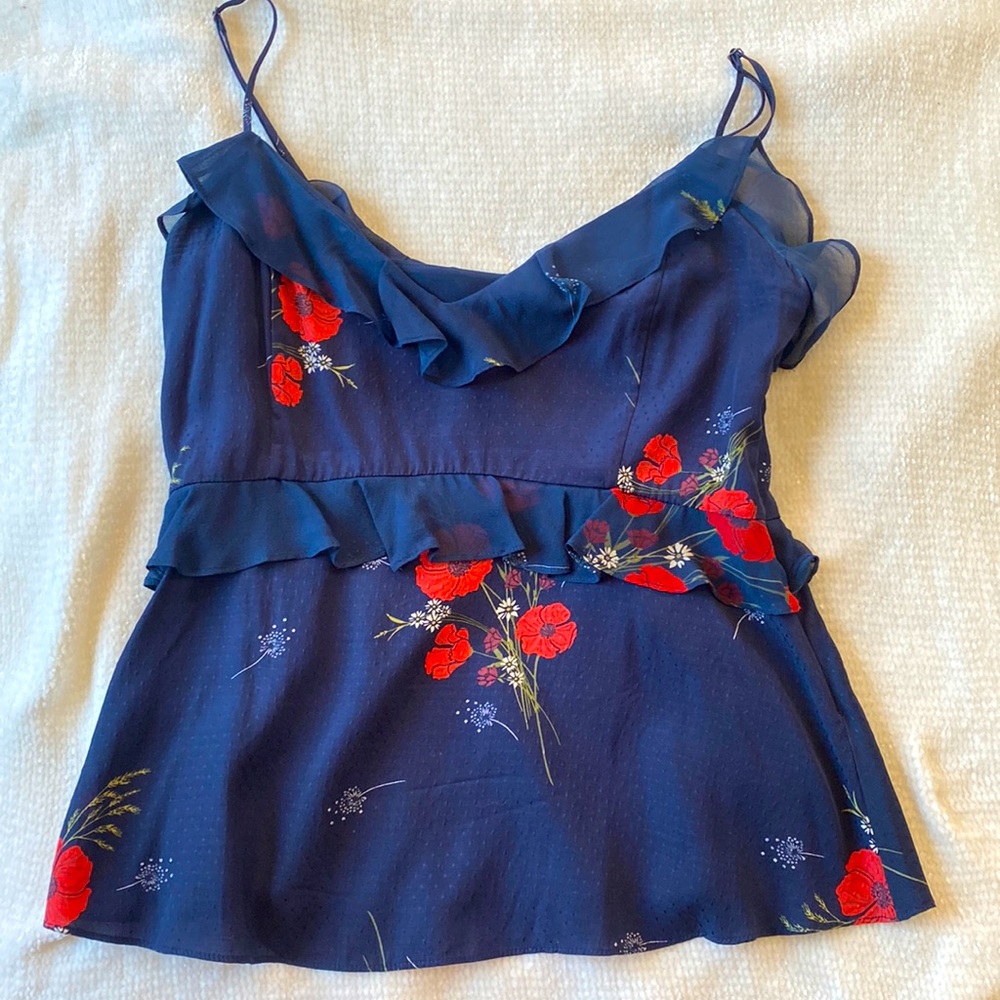 Joie silk camisole, beautiful print!